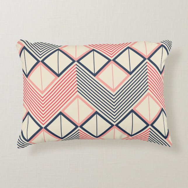 Seamless geometric pattern of horizontal zigzag in accent pillow (Front)