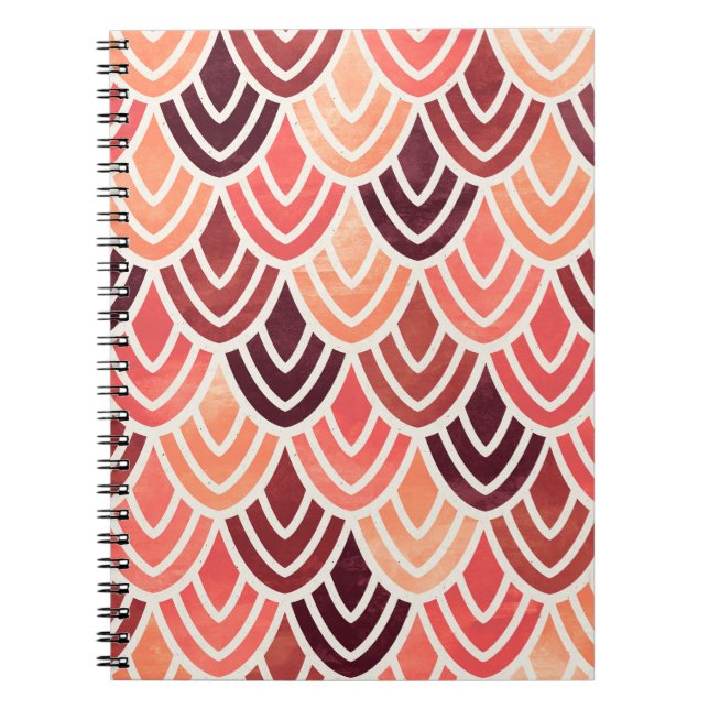 Seamless geometric pattern on paper texture notebook (Front)