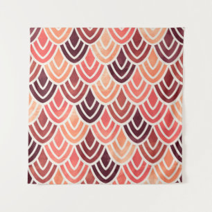 Seamless geometric pattern on paper texture tapestry
