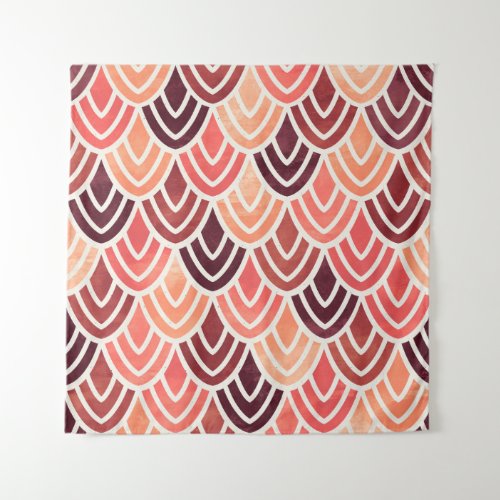 Seamless geometric pattern on paper texture tapestry