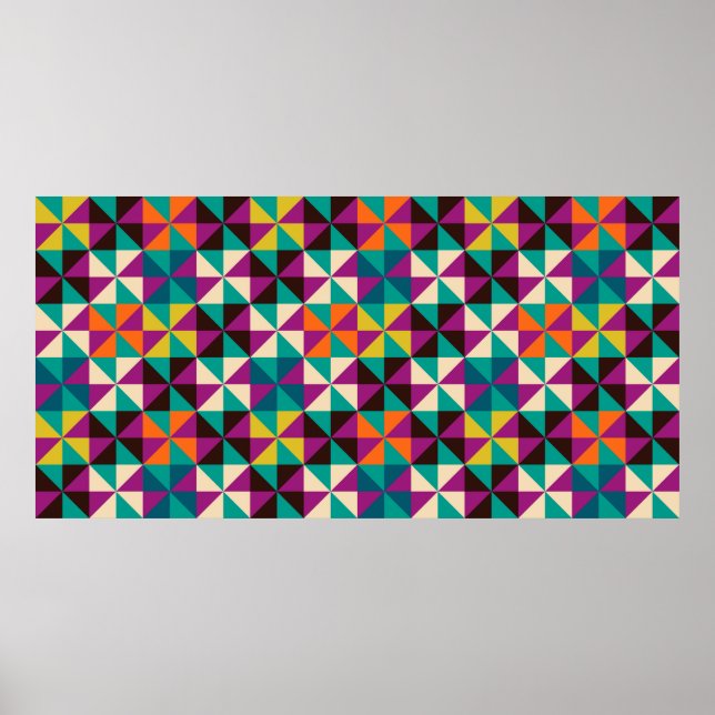 Seamless geometric pattern poster (Front)