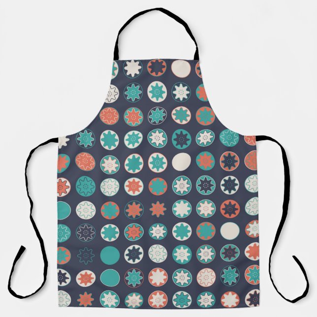 Seamless geometric pattern with colored elements,  apron (Front)