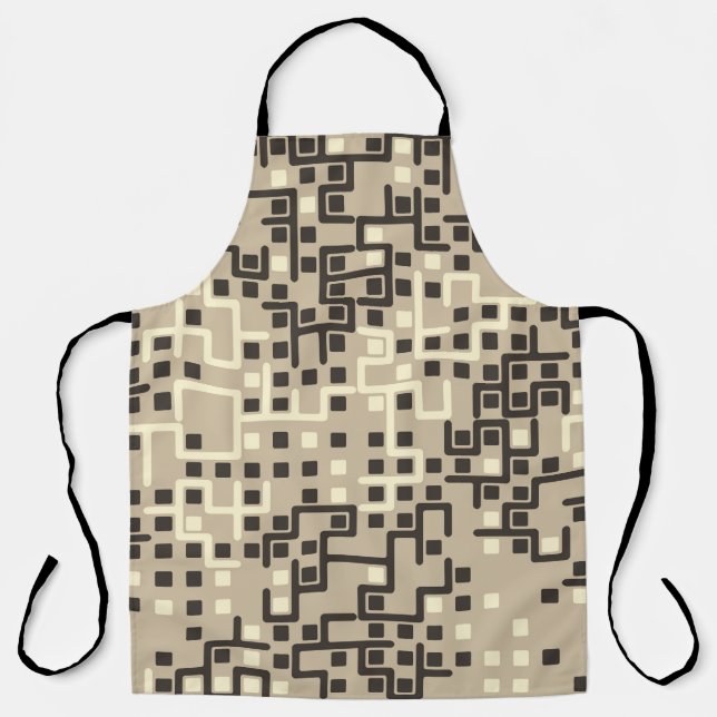 Seamless geometric pattern with colored elements,  apron (Front)