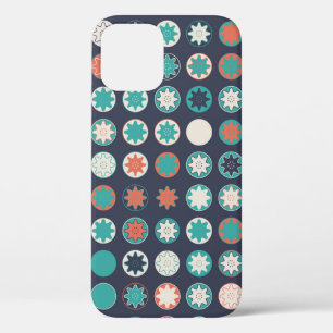 Seamless geometric pattern with colored elements,  iPhone 12 case