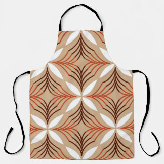 Seamless geometric pattern with flowers apron