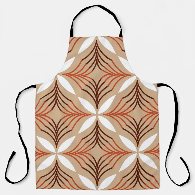 Seamless geometric pattern with flowers apron (Front)