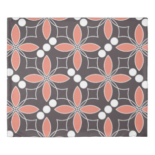 Seamless geometric pattern with flowers. art. duvet cover