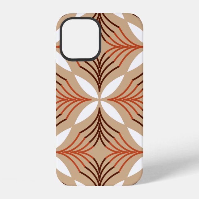 Seamless geometric pattern with flowers iphone case (Back)