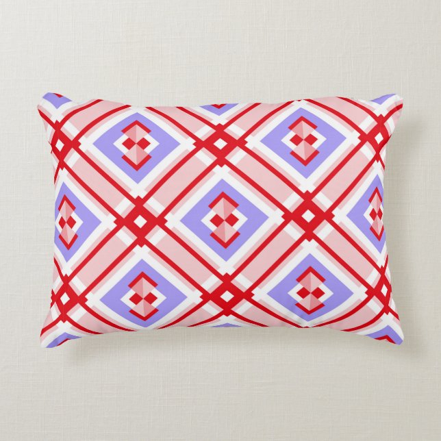Seamless geometric pattern with squares accent pillow (Front)