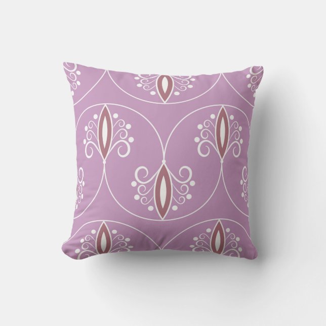 Seamless geometric pattern with swirls. art.  throw pillow (Front)