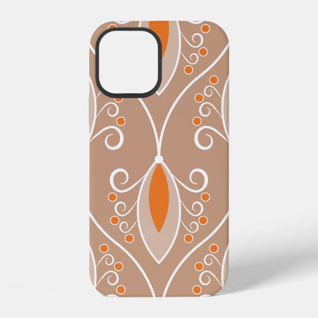 Seamless geometric pattern with swirls iphone case (Back)