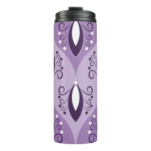 Seamless geometric pattern with swirls thermal tumbler