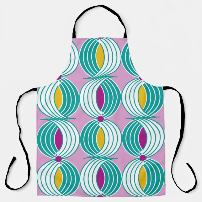 Seamless geometric pattern with wavy lines apron (Front)