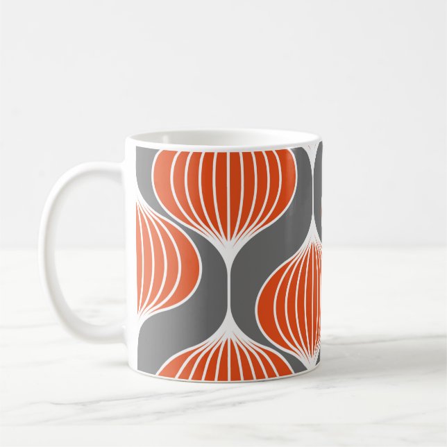 Seamless geometric pattern with wavy lines. art.  coffee mug (Left)