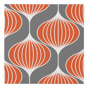 Seamless geometric pattern with wavy lines. art. faux canvas print