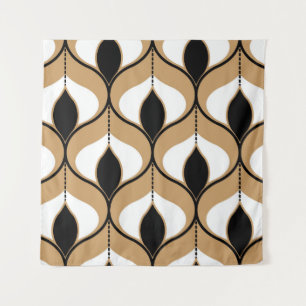 Seamless geometric pattern with wavy lines. art. tapestry