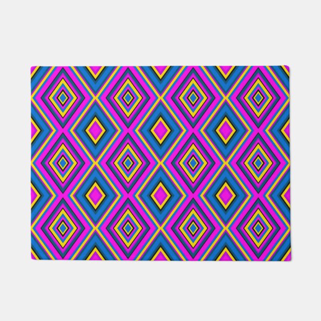 Seamless geometric rhombus shapes modern trendy de doormat (Front)