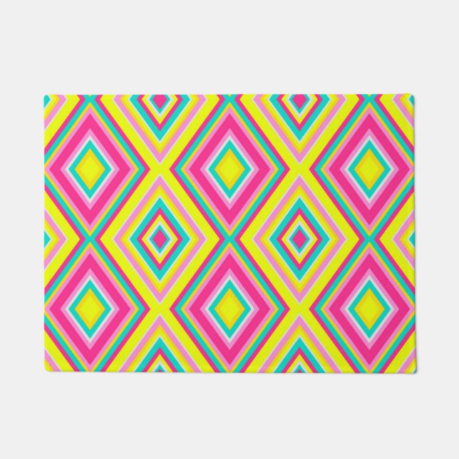 Seamless geometric rhombus shapes modern trendy de doormat (Front)