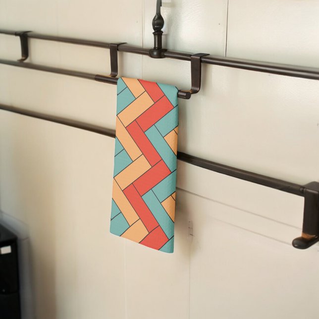 Seamless Geometric Shape Pattern Kitchen Towel (Kitchen Towel)