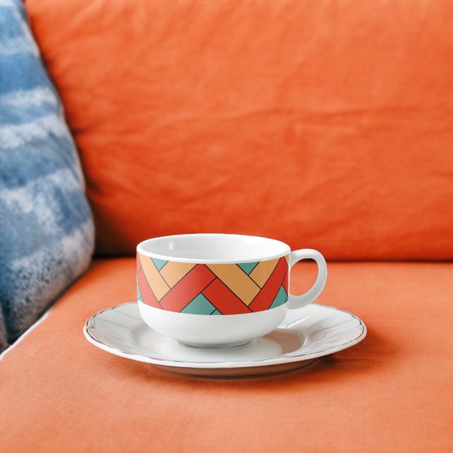 Seamless Geometric Shape Pattern Soup Mug (Soup Mug)