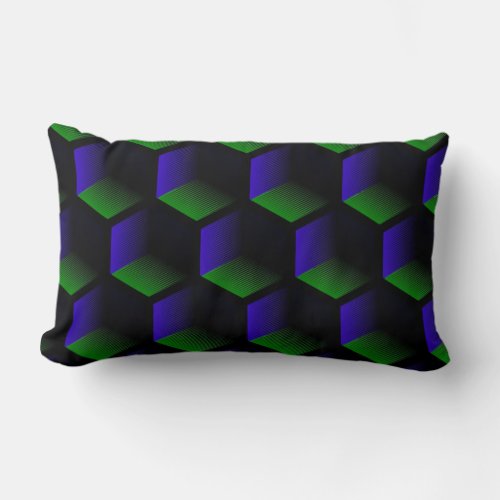 seamless geometrical square  lumbar pillow
