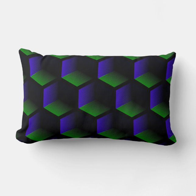 seamless geometrical square  lumbar pillow (Front)