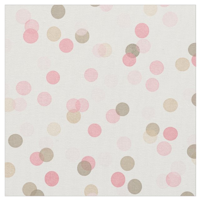 Seamless Girly Pink & Brown Confetti Fabric (Close Up)
