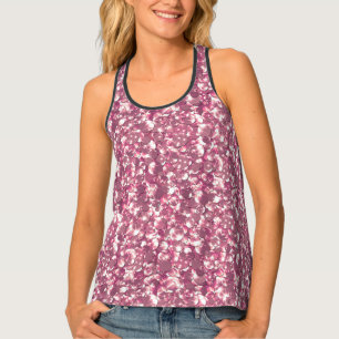 Seamless glitter sparkles sequins shimmers silver tank top