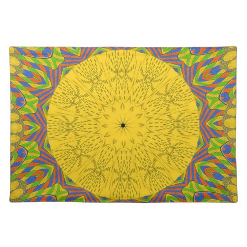 Seamless Golden ornamental Cloth Placemat