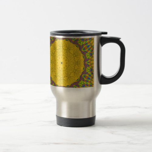Seamless Golden ornamental Travel Mug