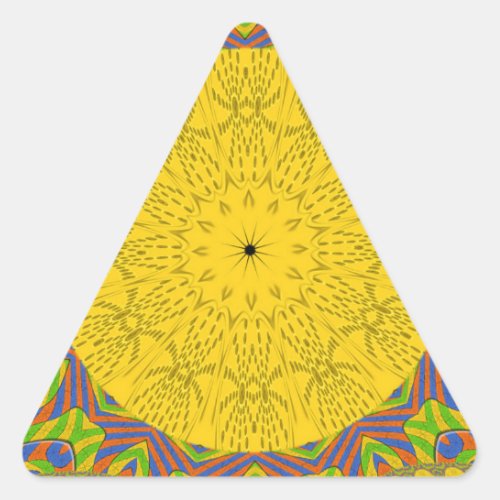 Seamless Golden ornamental Triangle Sticker