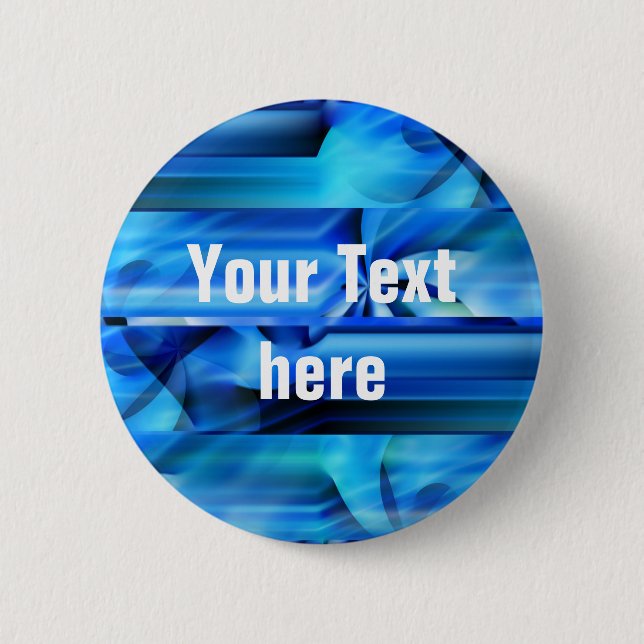 Seamless Graphic Design - blue black I Button (Front)