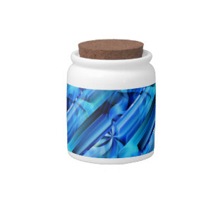 Seamless Graphic Design - blue black I Candy Jar