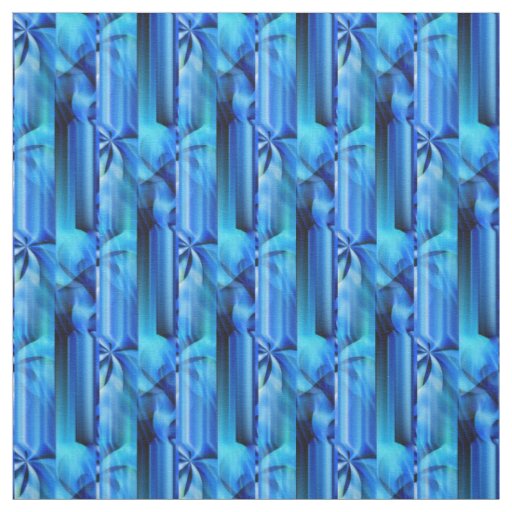 Seamless Graphic Design - blue black I Fabric