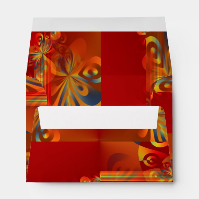 Seamless Graphic Design - red orange I Envelope (Back (Bottom))