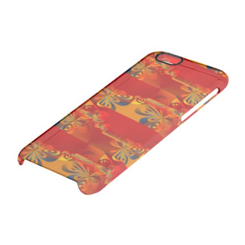 Seamless Graphic Design _ red orange I Clear iPhone 66S Case