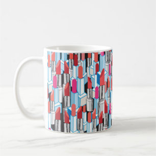 Seamless graphic pattern graphic colorful lipstick coffee mug