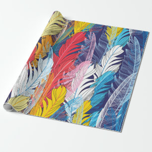 Seamless graphic pattern miracle multicolored feat wrapping paper