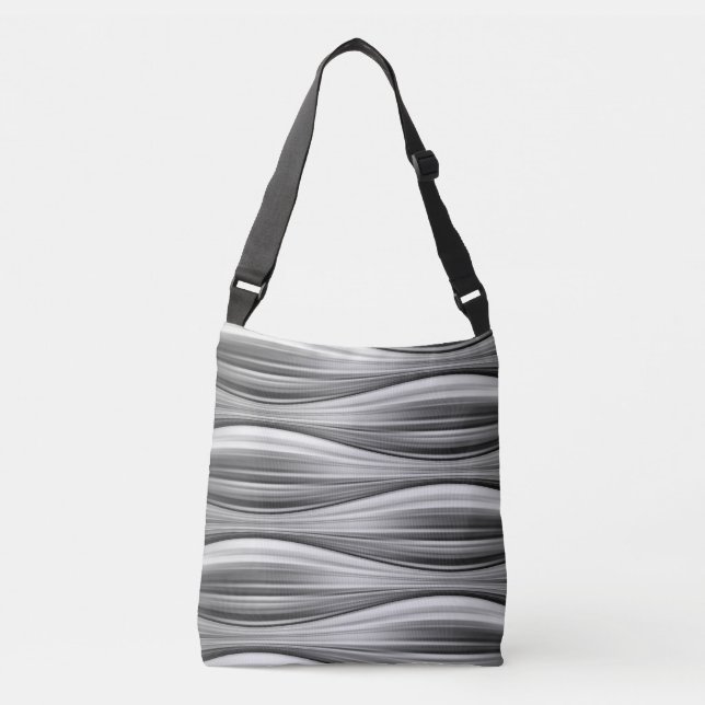seamless gray scale pattern on tote bag (Front)