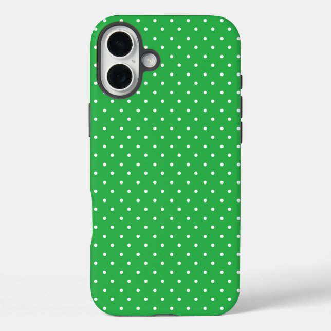 Seamless green background polka dot pattern Case-Mate iPhone case (Back)