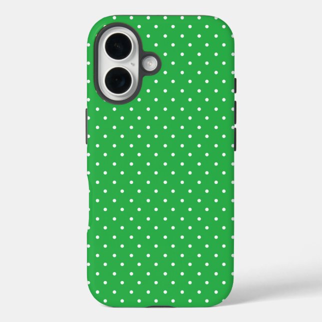 Seamless green background polka dot pattern Case-Mate iPhone case (Back)