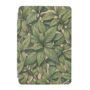 Seamless Green Leaf Botanical Vintage Pattern iPad Mini Cover