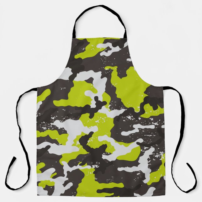 Seamless grunge camouflage background. Camouflage  Apron (Front)