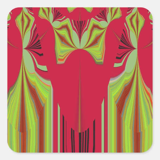 Seamless Hakuna Matata design Square Sticker (Front)