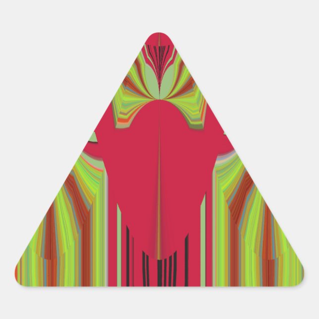 Seamless Hakuna Matata design Triangle Sticker (Front)
