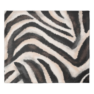Seamless hand drawing zebra texture, animal print, duvet cover