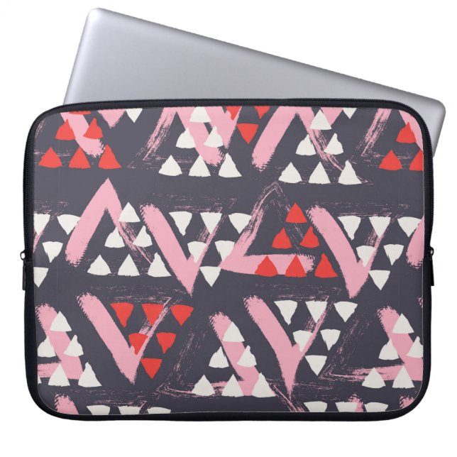 seamless hand drawn pattern laptop sleeve (Front)