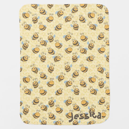 Seamless Honey Bee Pattern Baby Blanket | Zazzle.com