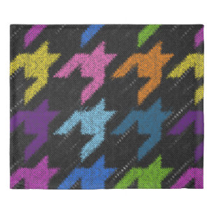 Seamless Hounds-tooth pattern. Imitation of a text Duvet Cover