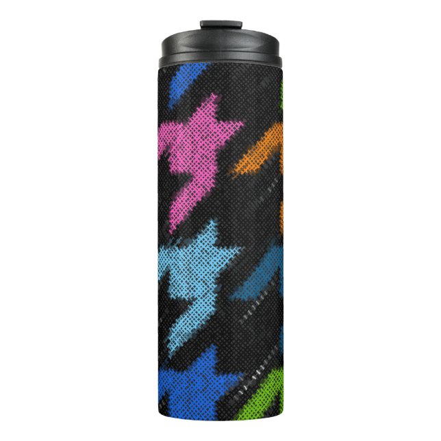 Seamless Hounds-tooth pattern. Imitation of a text Thermal Tumbler (Front)